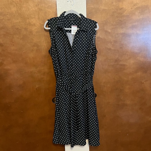 NWT Black Spotted Dress - Picture 1 of 3